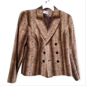 Cheeta print women's blazer jacket